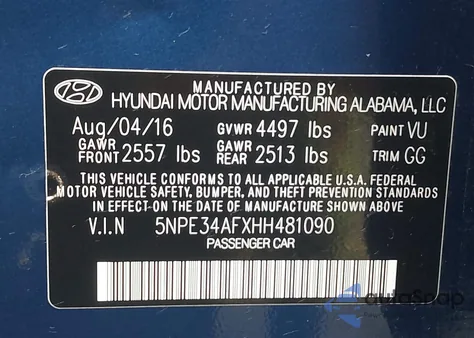 2017 Hyundai Sonata Limited z USA, uszkodzony, nr VIN 5NPE34AFXHH481090